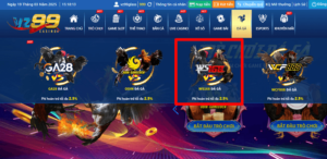 Đá gà WS168 tại VZ99