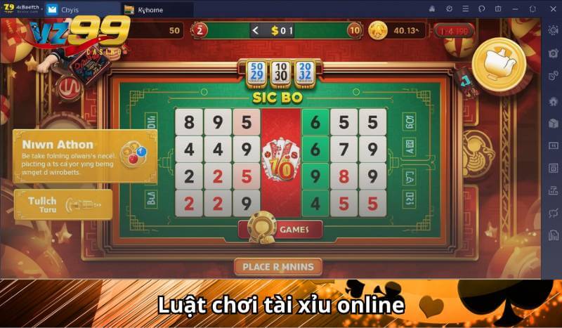 Luật chơi tài xỉu online